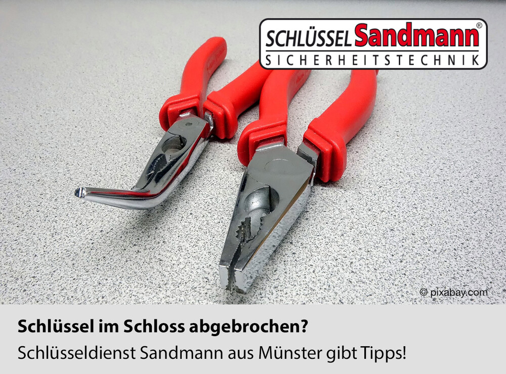 Abgebrochenen Schlüssel aus dem Schloss entfernen